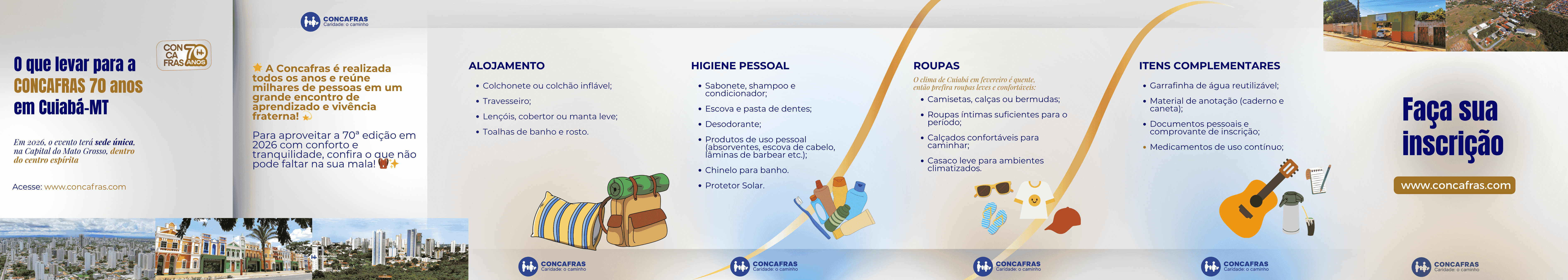 O que levar para a Concafras ? 